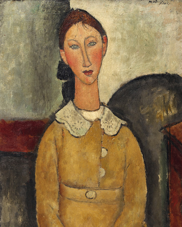 Amedeo Modigliani, Fanciulla in abito giallo (1917), olio su tela